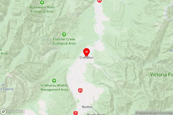 Cronadun,West Coast Region Map