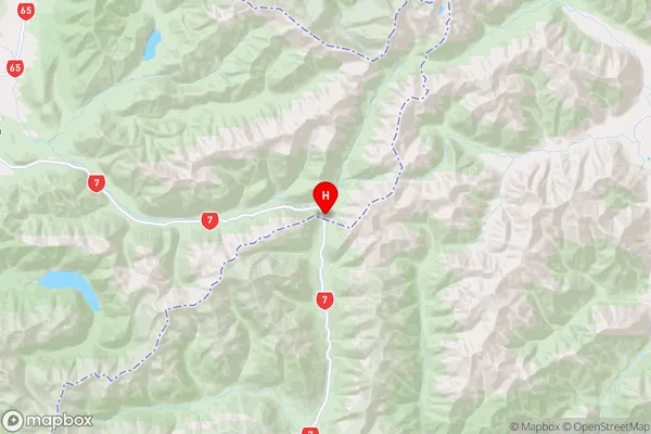 Lewis Pass,West Coast Region Map