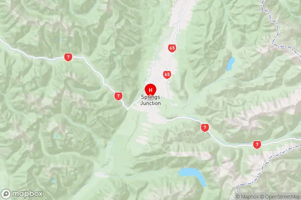 Springs Junction,West Coast Region Map