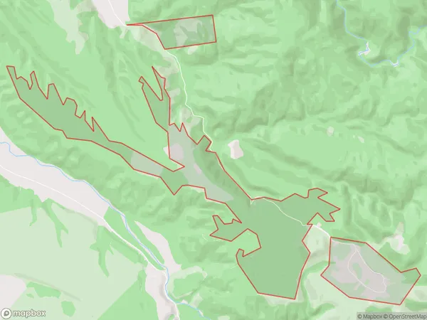 Waiuta, West Coast Polygon Area Map