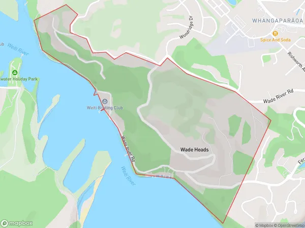 Wade Heads, Auckland Polygon Area Map