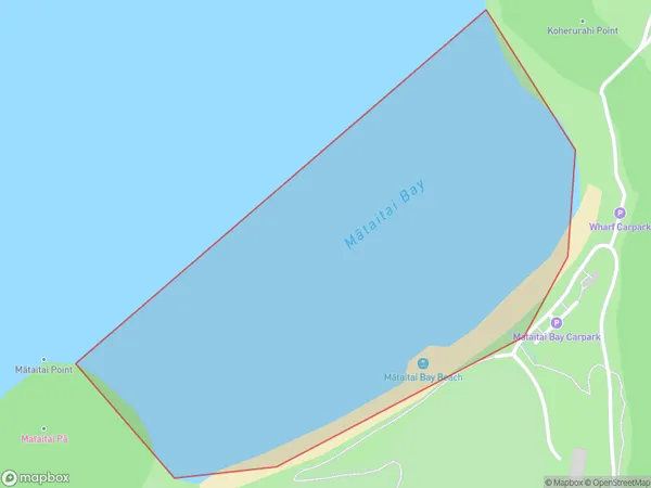 Mataitai Bay, Auckland Polygon Area Map