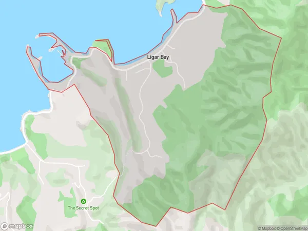 Ligar Bay, Tasman Polygon Area Map