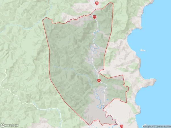 Mangatuna, Gisborne Polygon Area Map