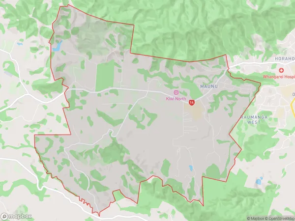 Maunu, Northland Polygon Area Map