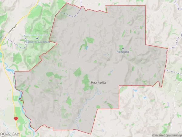 Mauriceville, Wellington Polygon Area Map