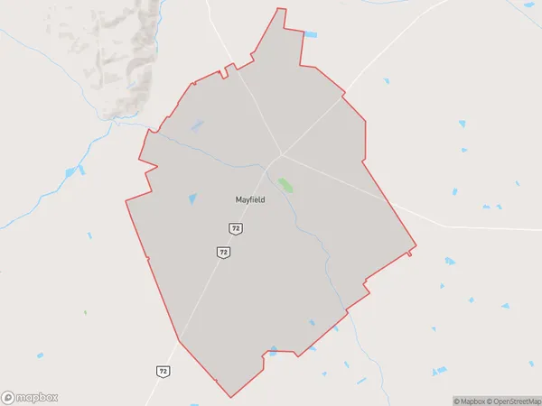 Mayfield, Canterbury Polygon Area Map