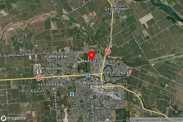 Mayfield,Marlborough Satellite Map