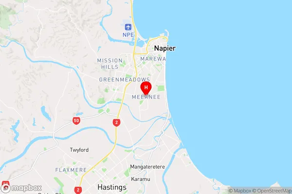 Meeanee,Hawke's Bay Region Map