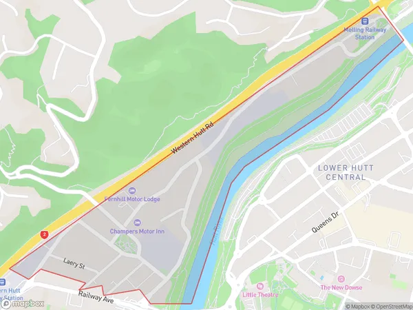 Melling, Wellington Polygon Area Map