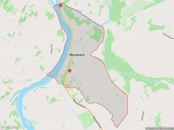 Meremere, Waikato Polygon Area Map