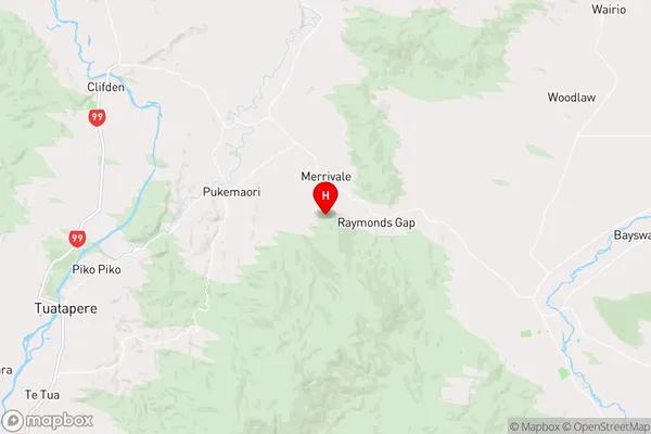 Merrivale,Southland Region Map