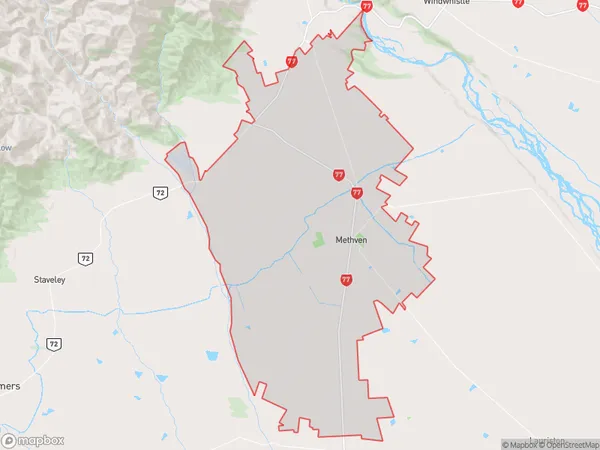 Methven, Canterbury Polygon Area Map