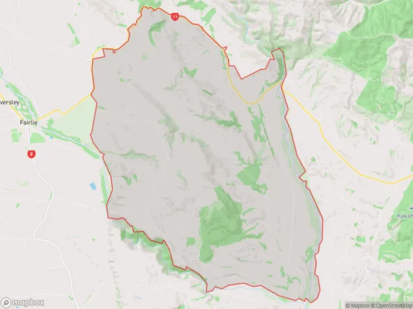 Middle Valley, Canterbury Polygon Area Map