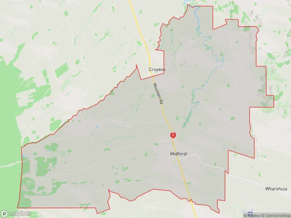 Midhirst, Taranaki Polygon Area Map