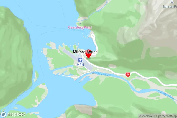Milford Sound,Southland Area Map