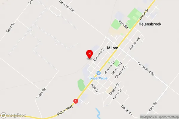 Milton,Otago Area Map