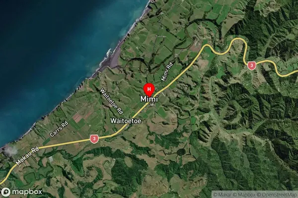 Mimi,Taranaki Satellite Map