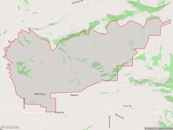 Mimihau, Southland Polygon Area Map