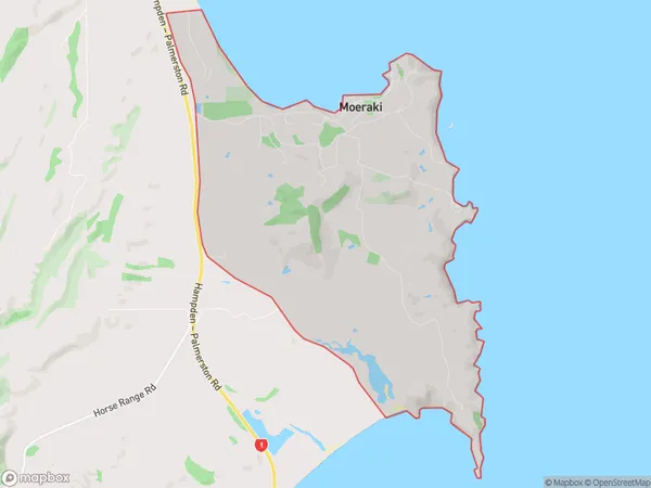 Moeraki, Otago Polygon Area Map