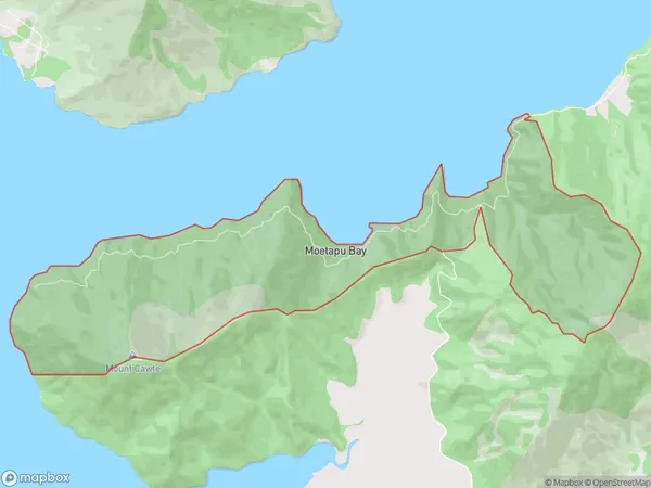 Moetapu Bay, Marlborough Polygon Area Map
