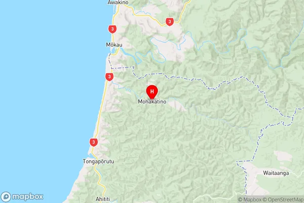 Mohakatino,Taranaki Region Map