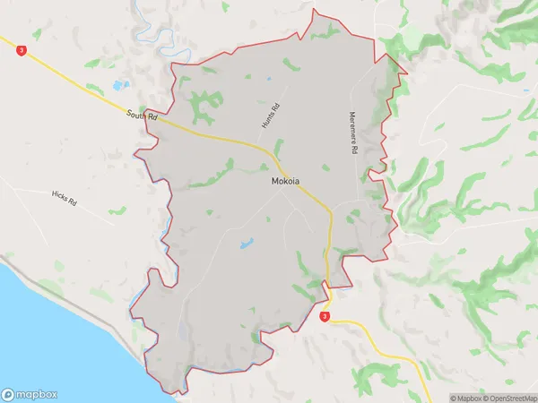 Mokoia, Taranaki Polygon Area Map