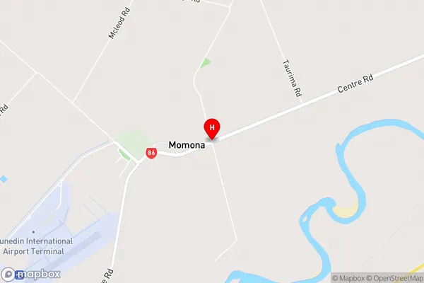 Momona,Otago Area Map