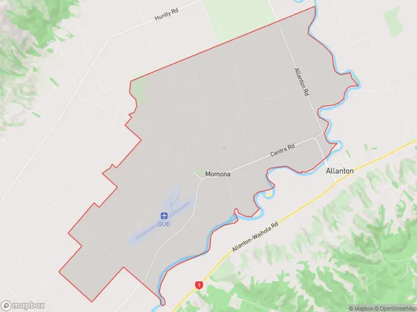 Momona, Otago Polygon Area Map