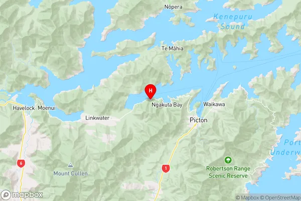 Momorangi Bay,Marlborough Region Map