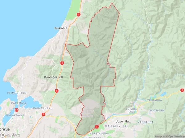 Moonshine Valley, Wellington Polygon Area Map