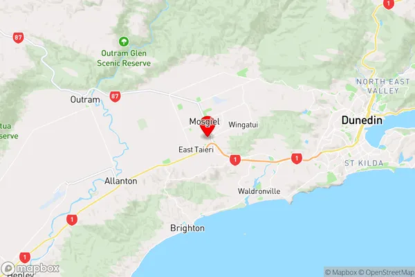 Mosgiel,Otago Region Map