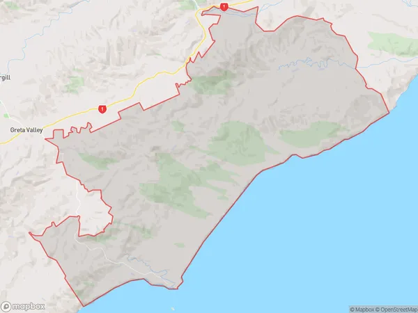 Motunau, Canterbury Polygon Area Map