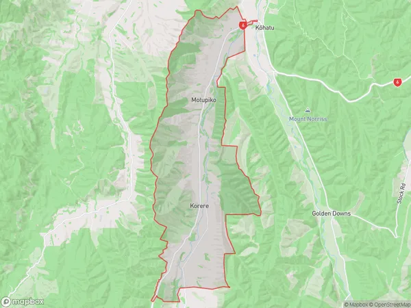 Motupiko, Tasman Polygon Area Map