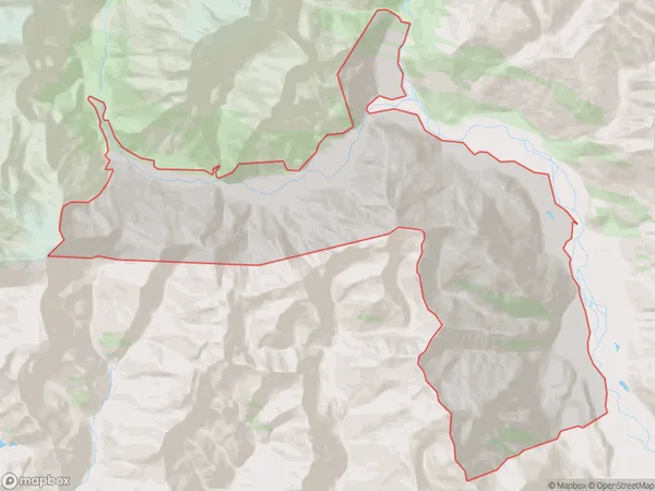 Mount Aspiring, West Coast Polygon Area Map