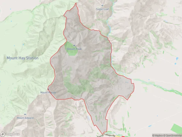 Mount Dobson, Canterbury Polygon Area Map