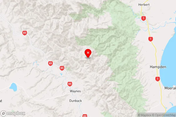 Mount Fortune,Otago Region Map