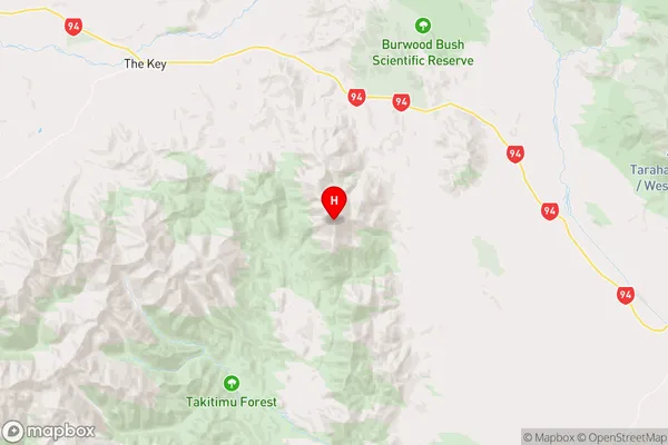 Mount Hamilton,Southland Region Map