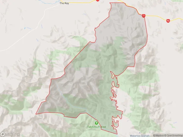 Mount Hamilton, Southland Polygon Area Map