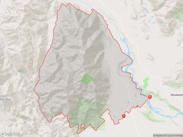 Mount Hutt, Canterbury Polygon Area Map