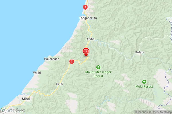 Mount Messenger,Taranaki Region Map