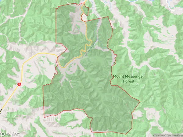 Mount Messenger, Taranaki Polygon Area Map