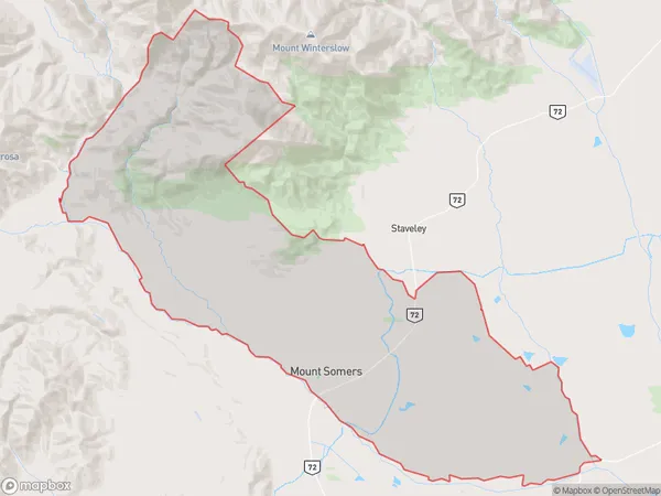 ZipCode 7746 Map for Mount Somers