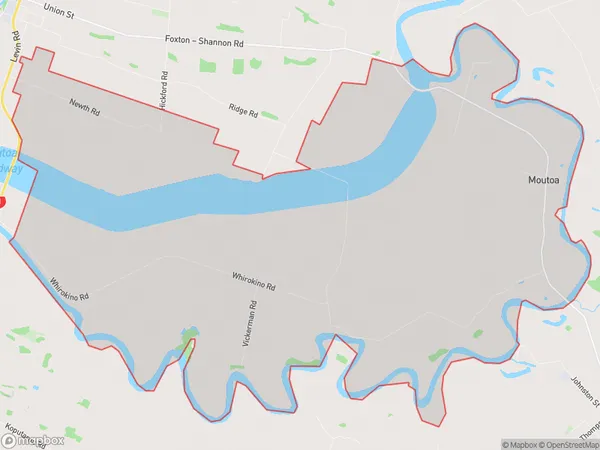 Moutoa, Manawatu-Wanganui Polygon Area Map