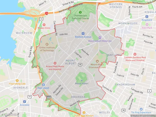 ZipCode 1025 Map for Mount Albert