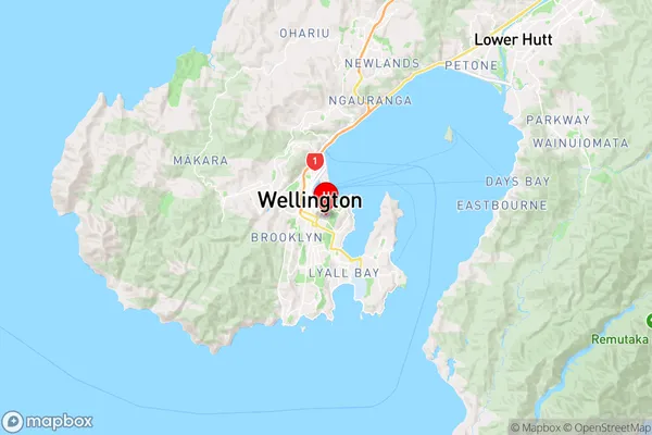 Mount Victoria,Wellington Region Map