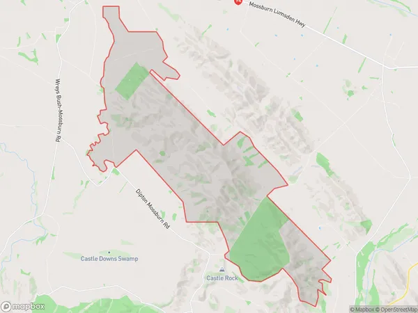 Barnhill, Southland Polygon Area Map