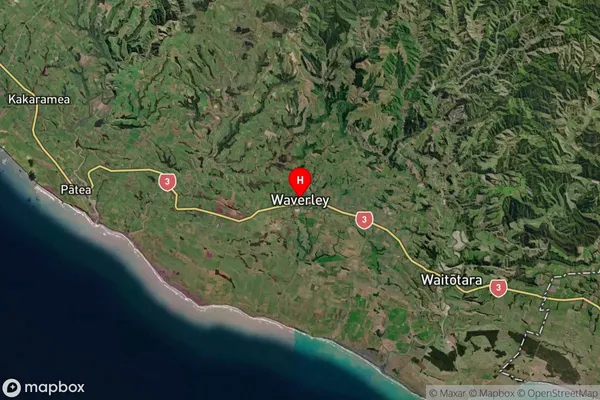 Waverley, Taranaki Satellite Map