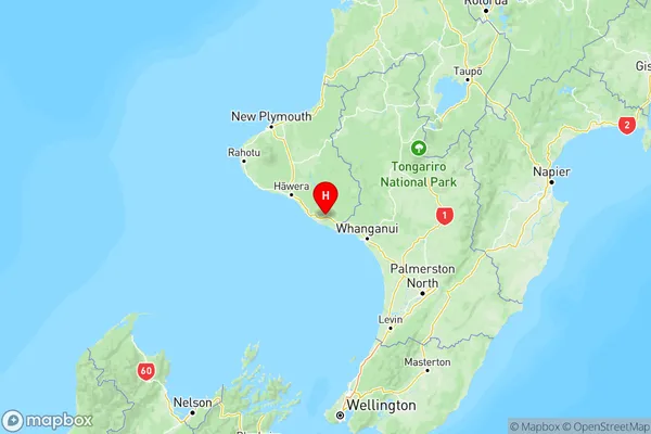 Waverley, Taranaki Region Map