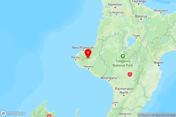 Midhirst, Taranaki Region Map